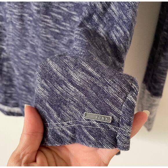 Roxy Hooded Pull Over Sweatshirt Hoodie Cover Up Purple Size Small - Picture 4 of 8